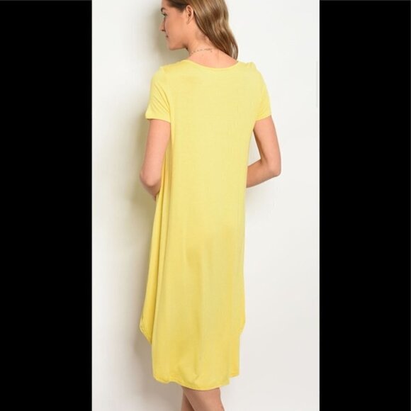 High-Low Yellow Dress▪︎Medium - Picture 4 of 5